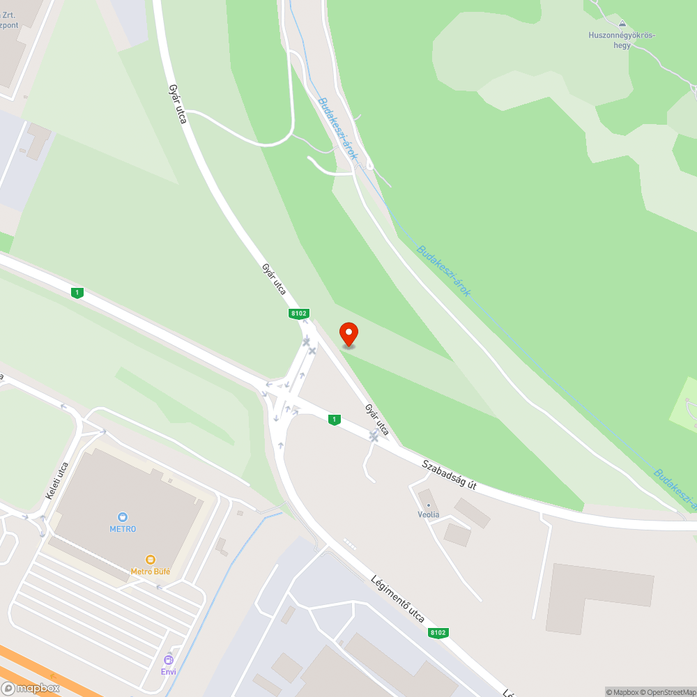 Kátyús szakasz bejelentés helye