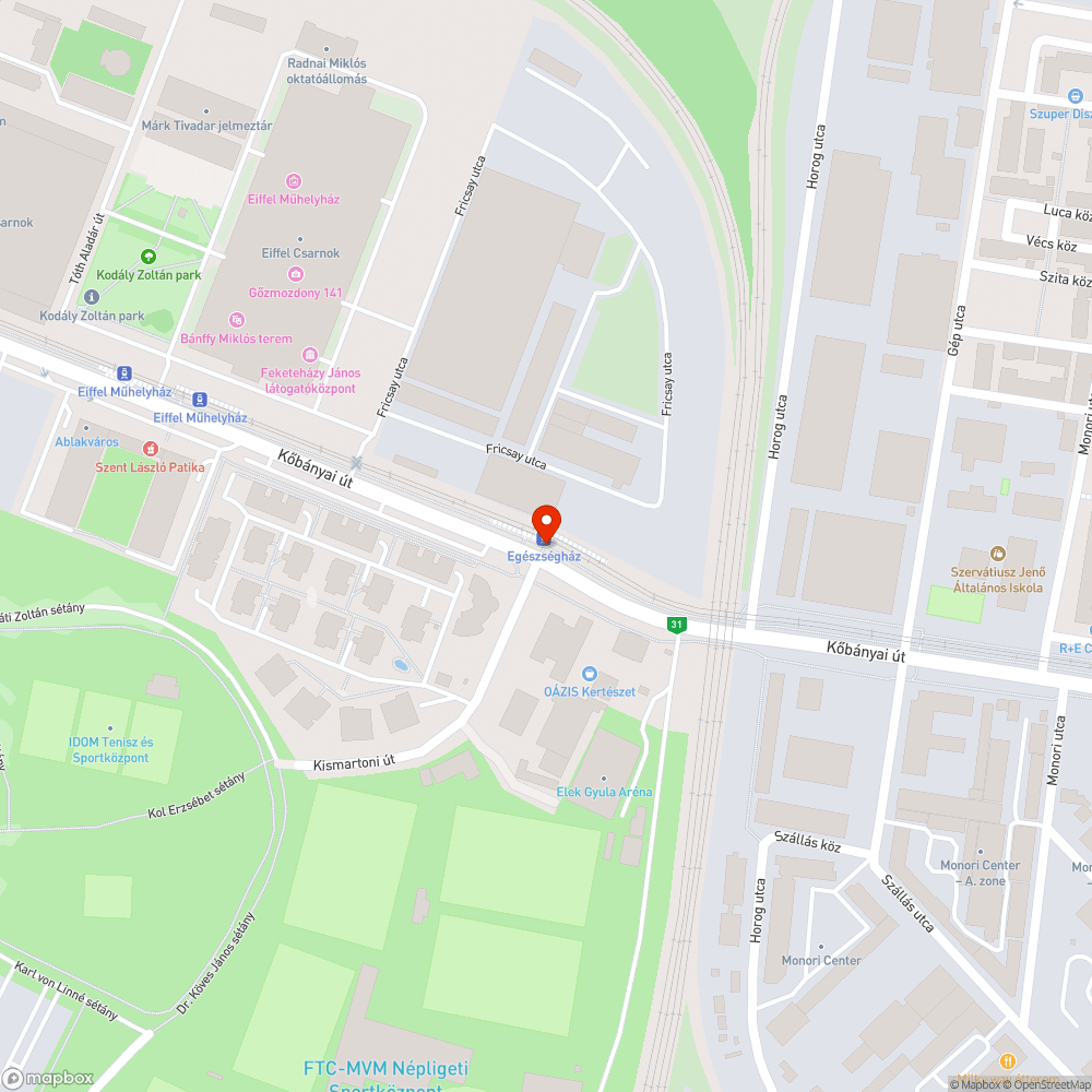 Kerékpárútra bedőlő oszlop bejelentés helye