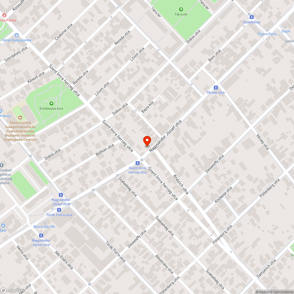 Megkopott útburkolati jelek a Nagy Sándor József utcában bejelentés helye