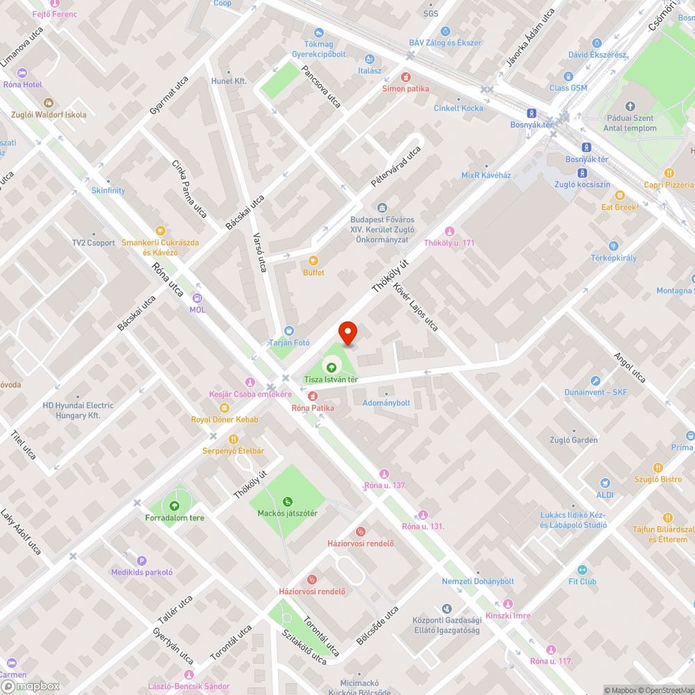 Matrac és mocsok a Tisza István téren bejelentés helye