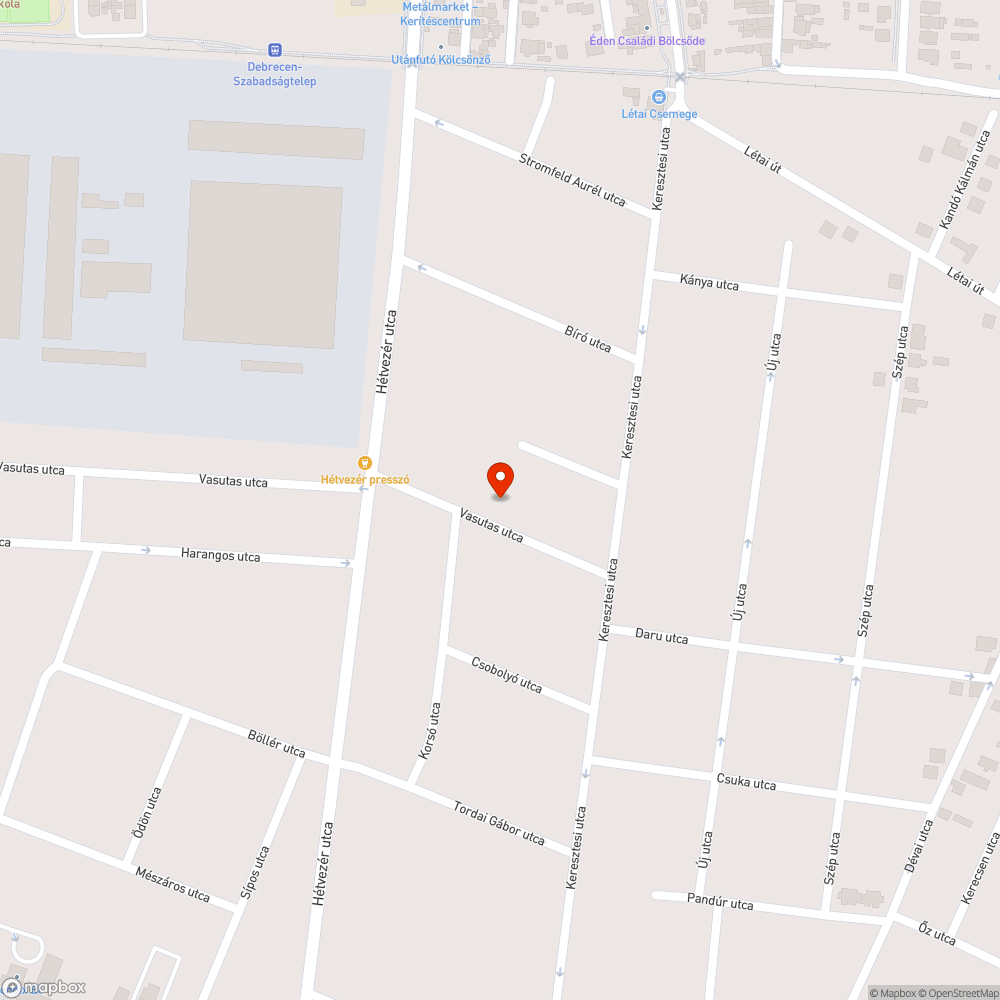 A VASUTAS UTCÁN A LAKÓK SZABÁLYTALANUL PARKOLNAK A BAL OLDALON! bejelentés helye