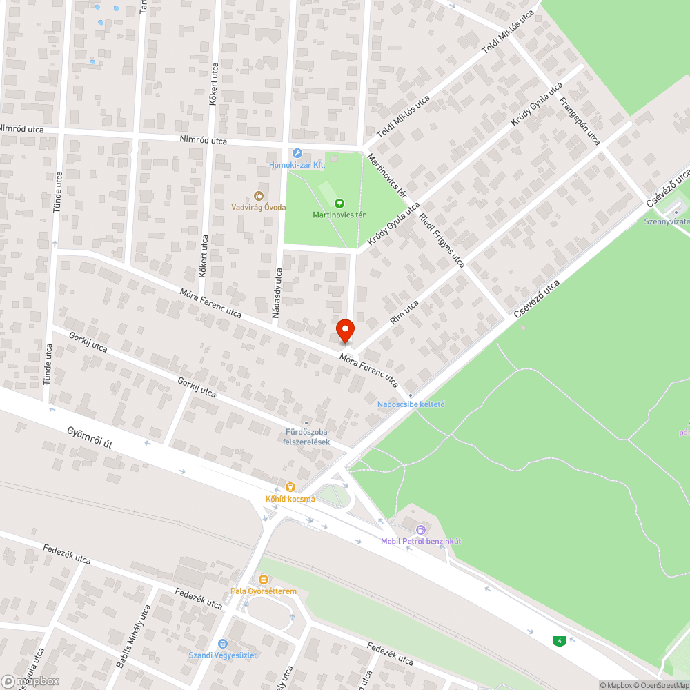 Hiányzó oszlop bejelentés helye