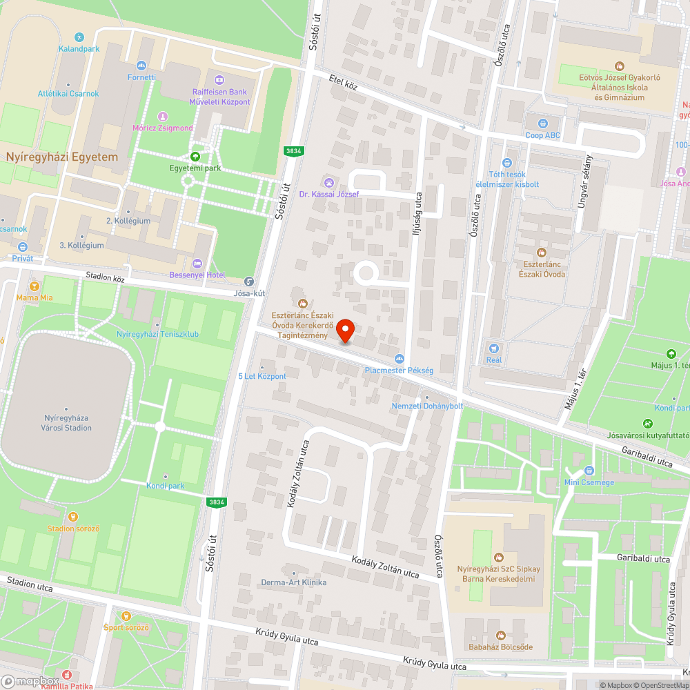 Járda közepén lévő villanypóznák bejelentés helye