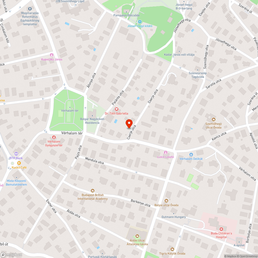 Kátyú bejelentés helye