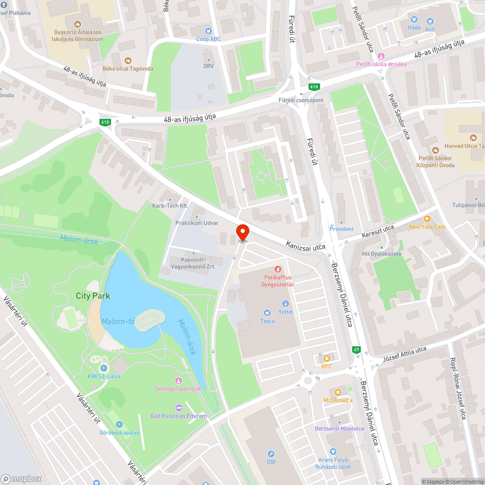 Használaton kívül bejelentés helye