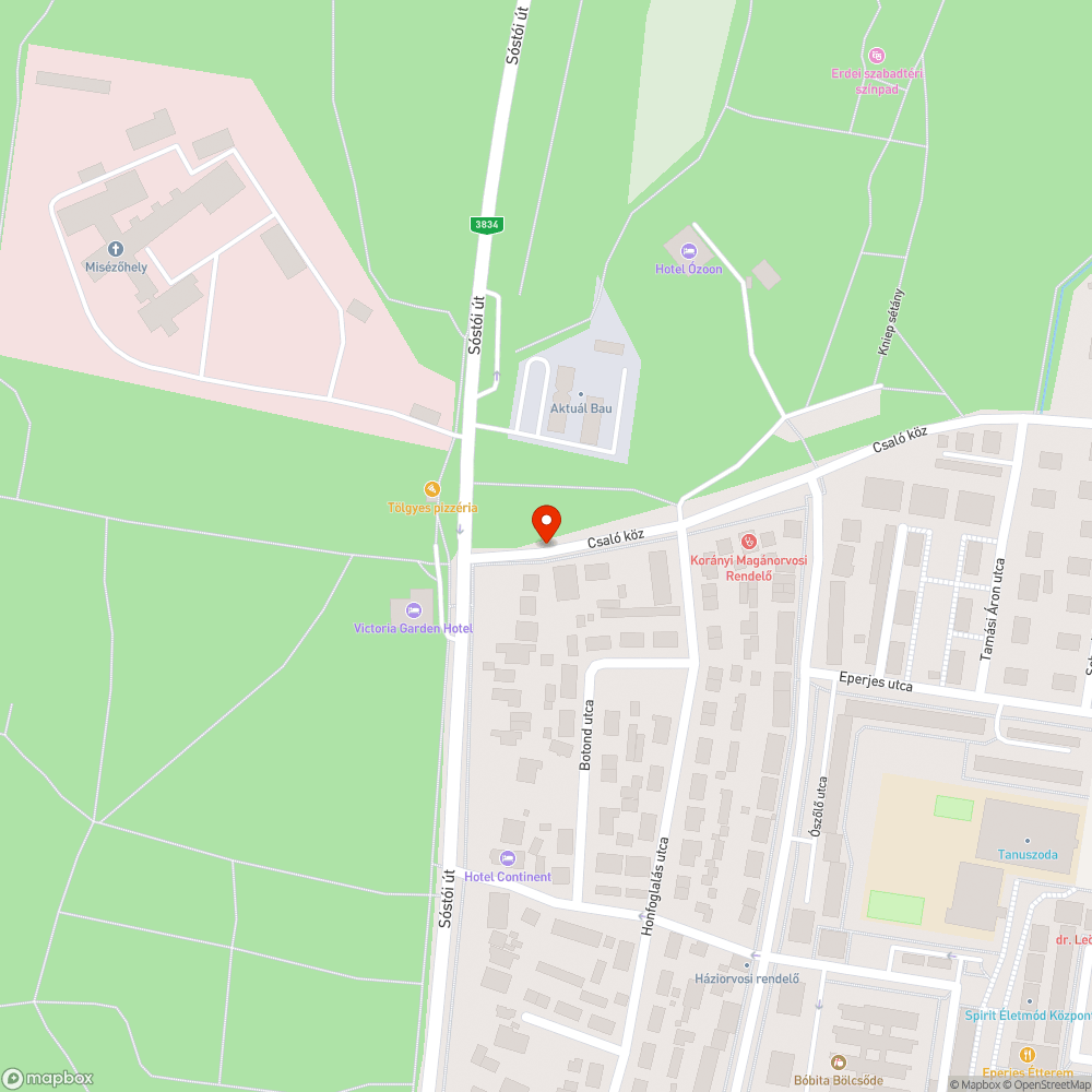 Akadályozott kerékpárút bejelentés helye