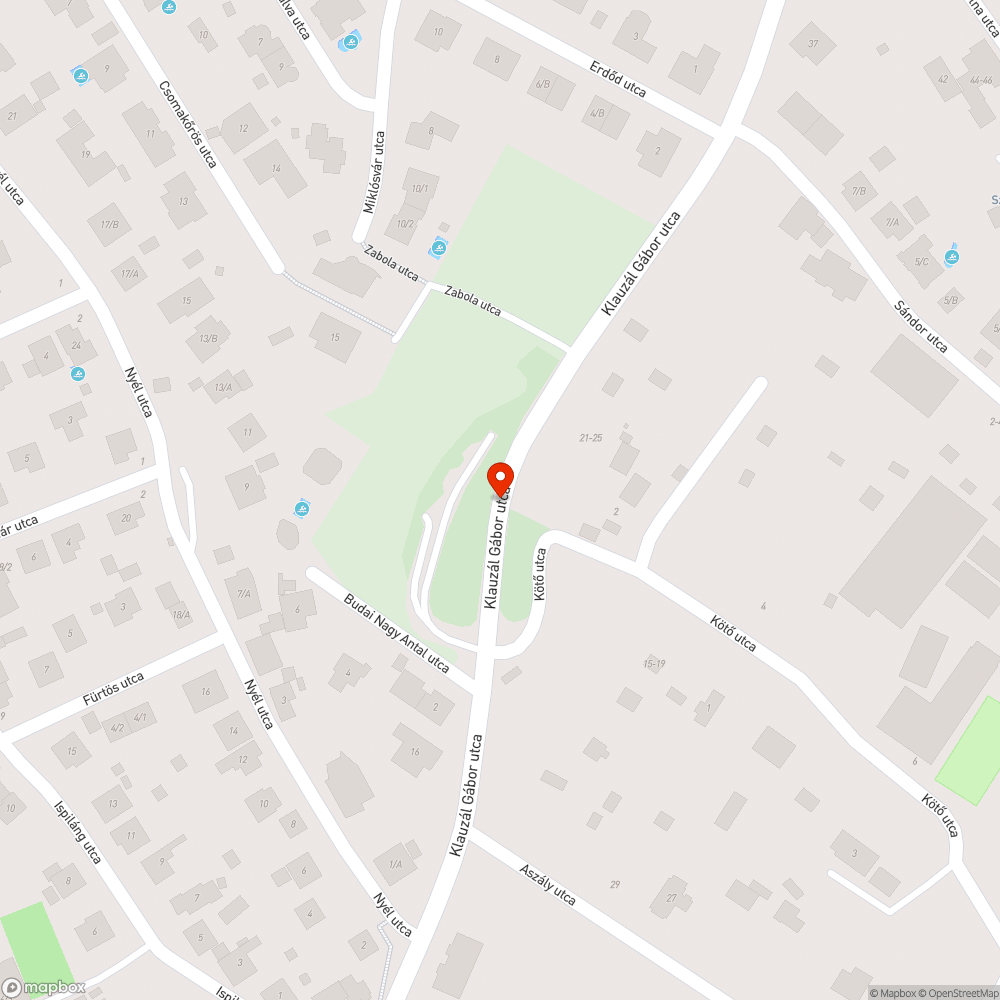 Kátyú bejelentés helye