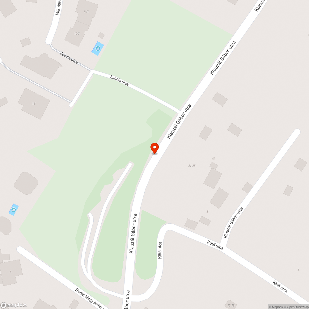 Kátyú bejelentés helye