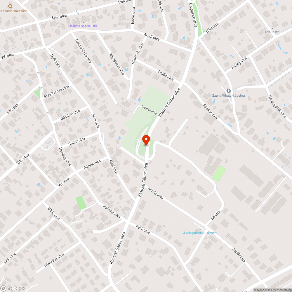 Kátyú bejelentés helye