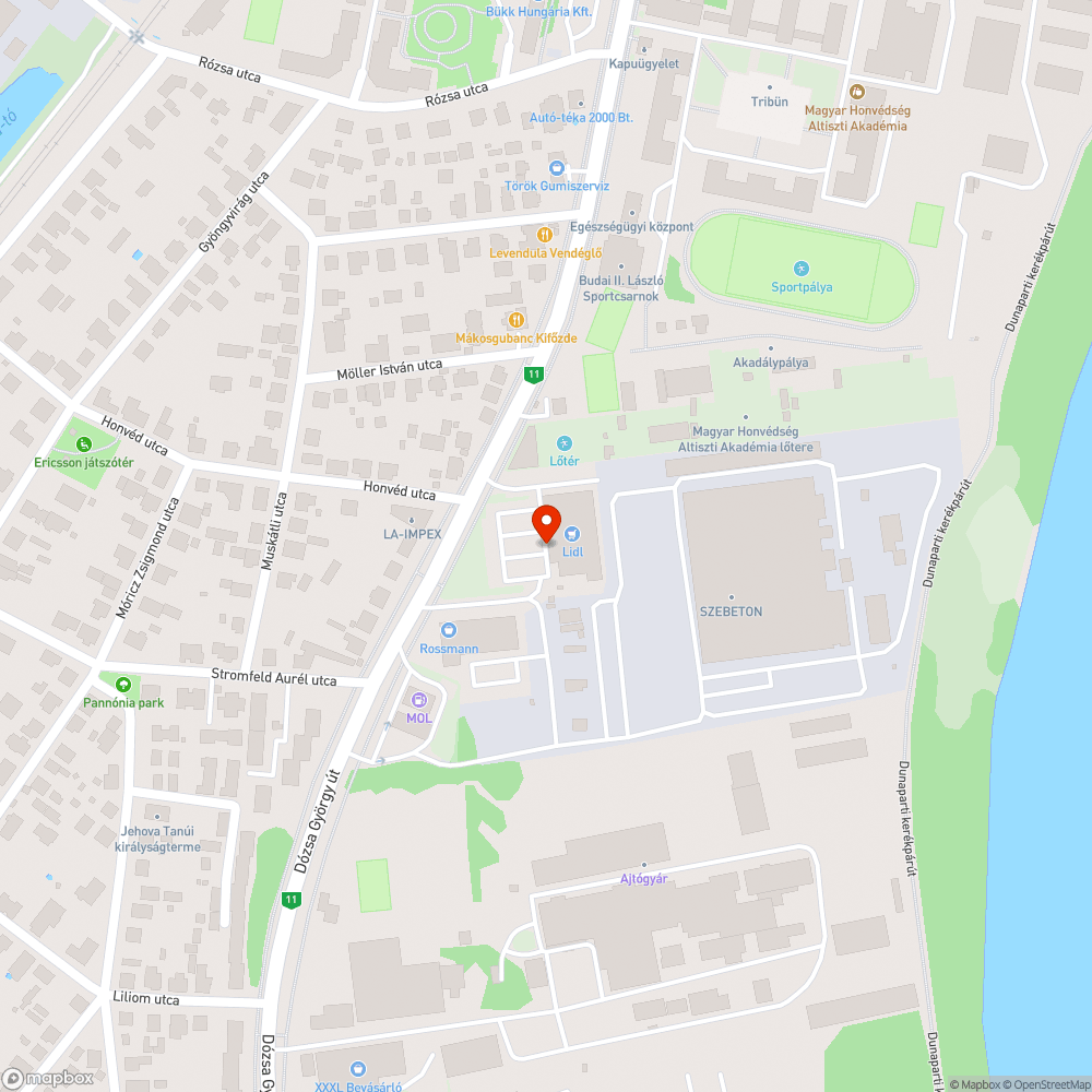 Hibás útburkolati jel bejelentés helye