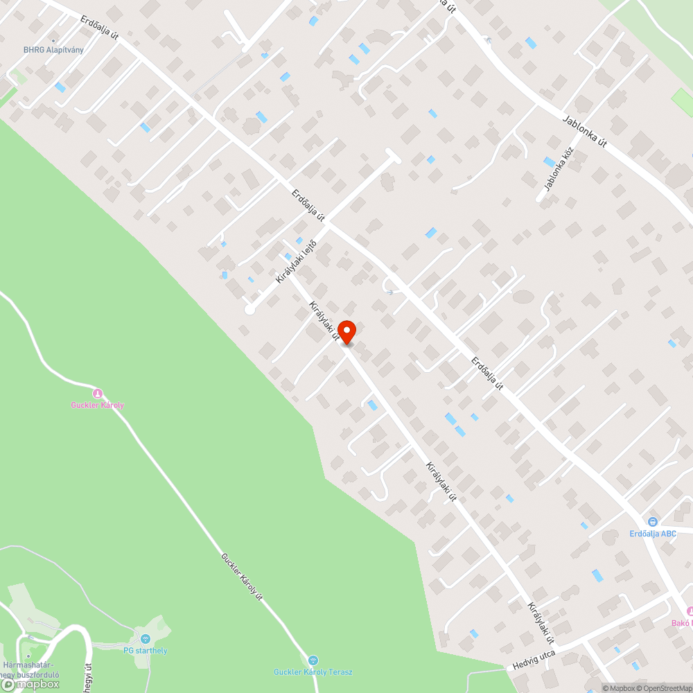 Beszakadás az úton bejelentés helye