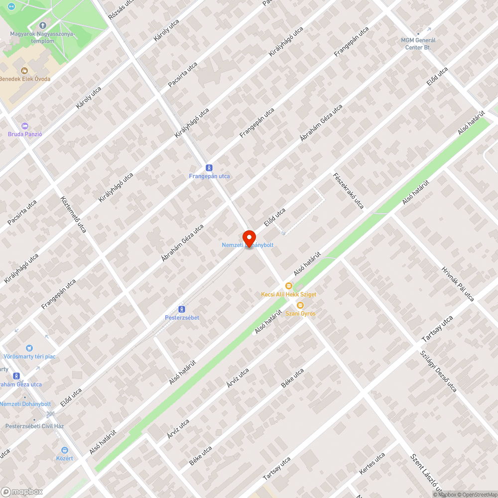 Kiszáradt fa bejelentés helye