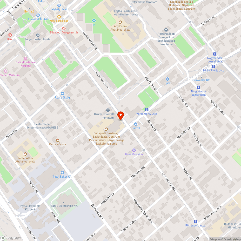 Üres fahely bejelentés helye