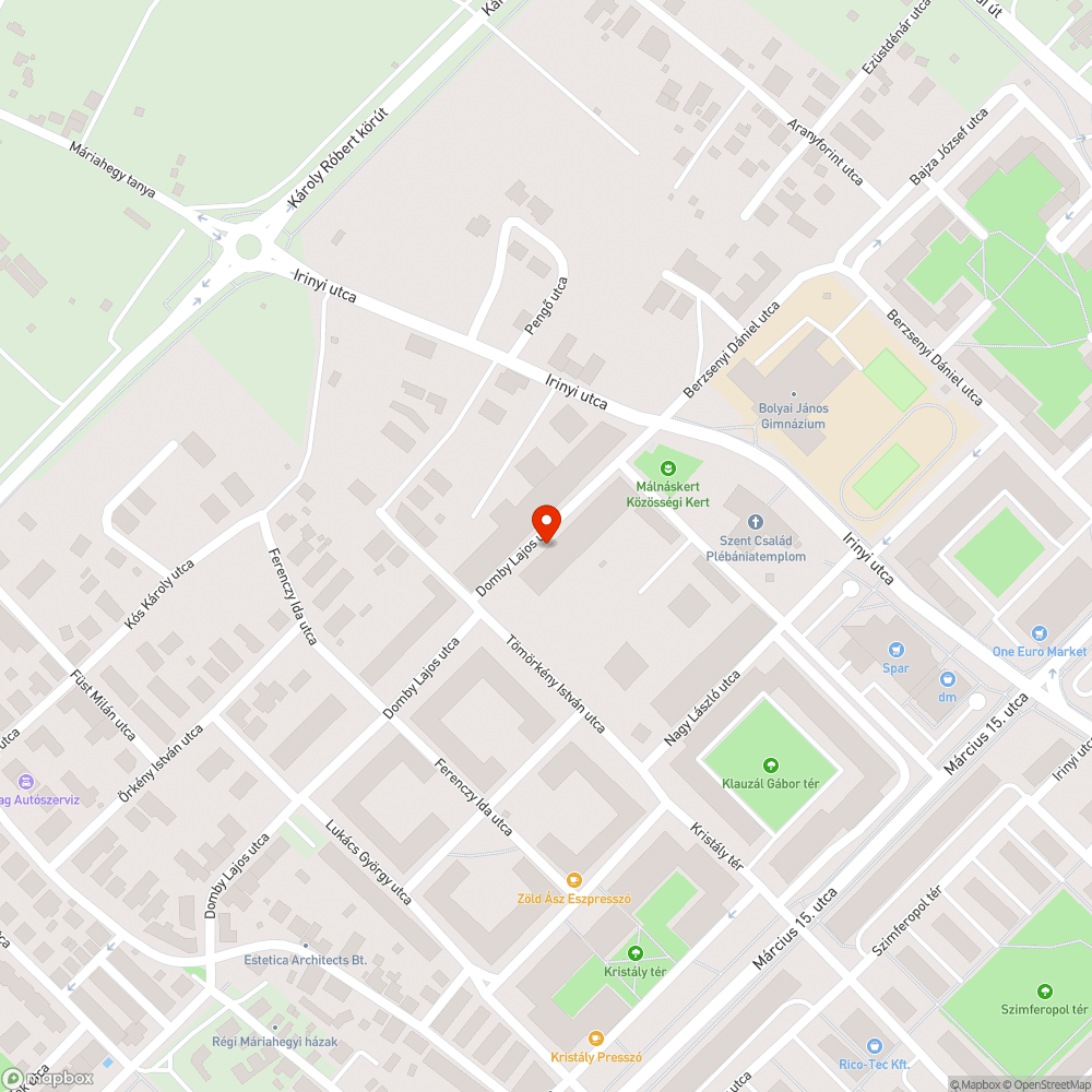 Kátyús útszakasz bejelentés helye