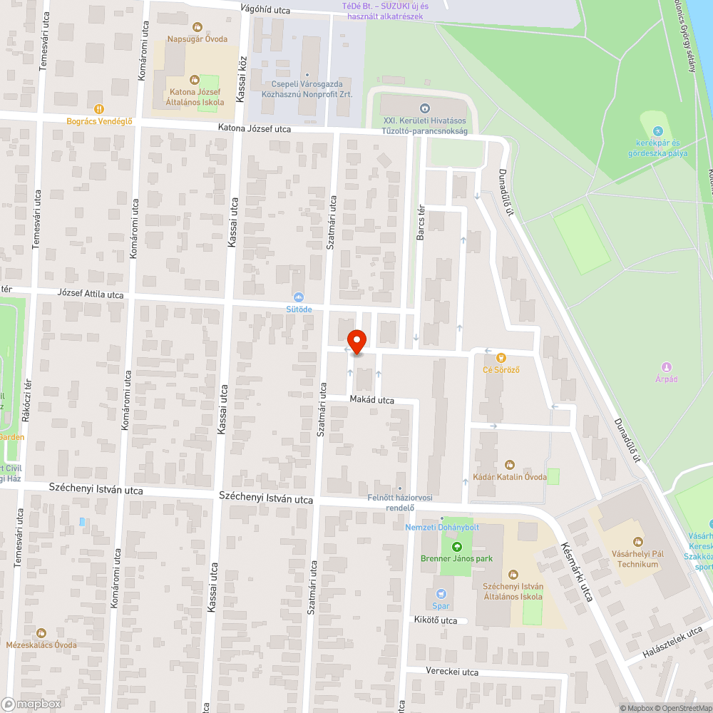 Sérült utcabútorok bejelentés helye