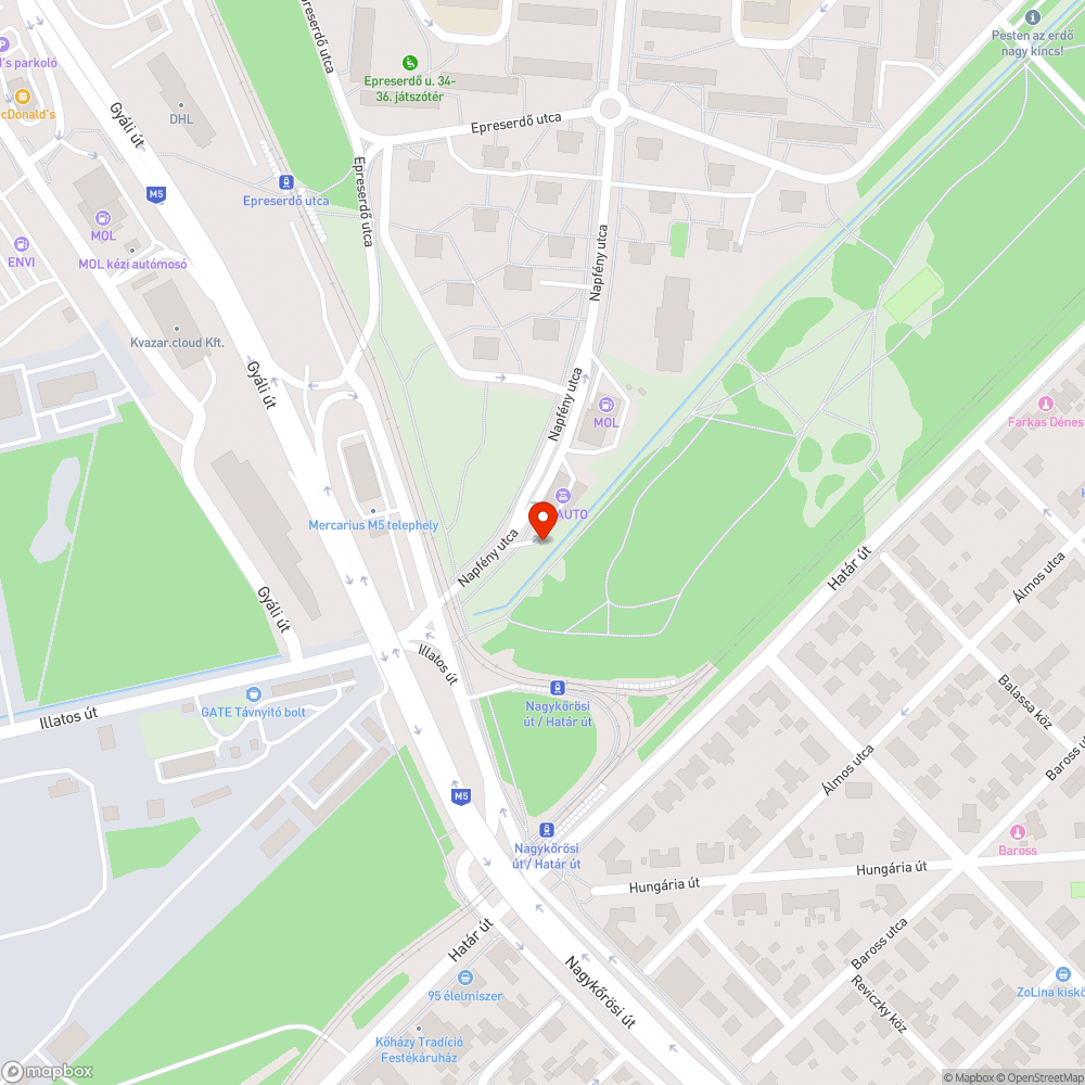 Sitt a patakparton bejelentés helye