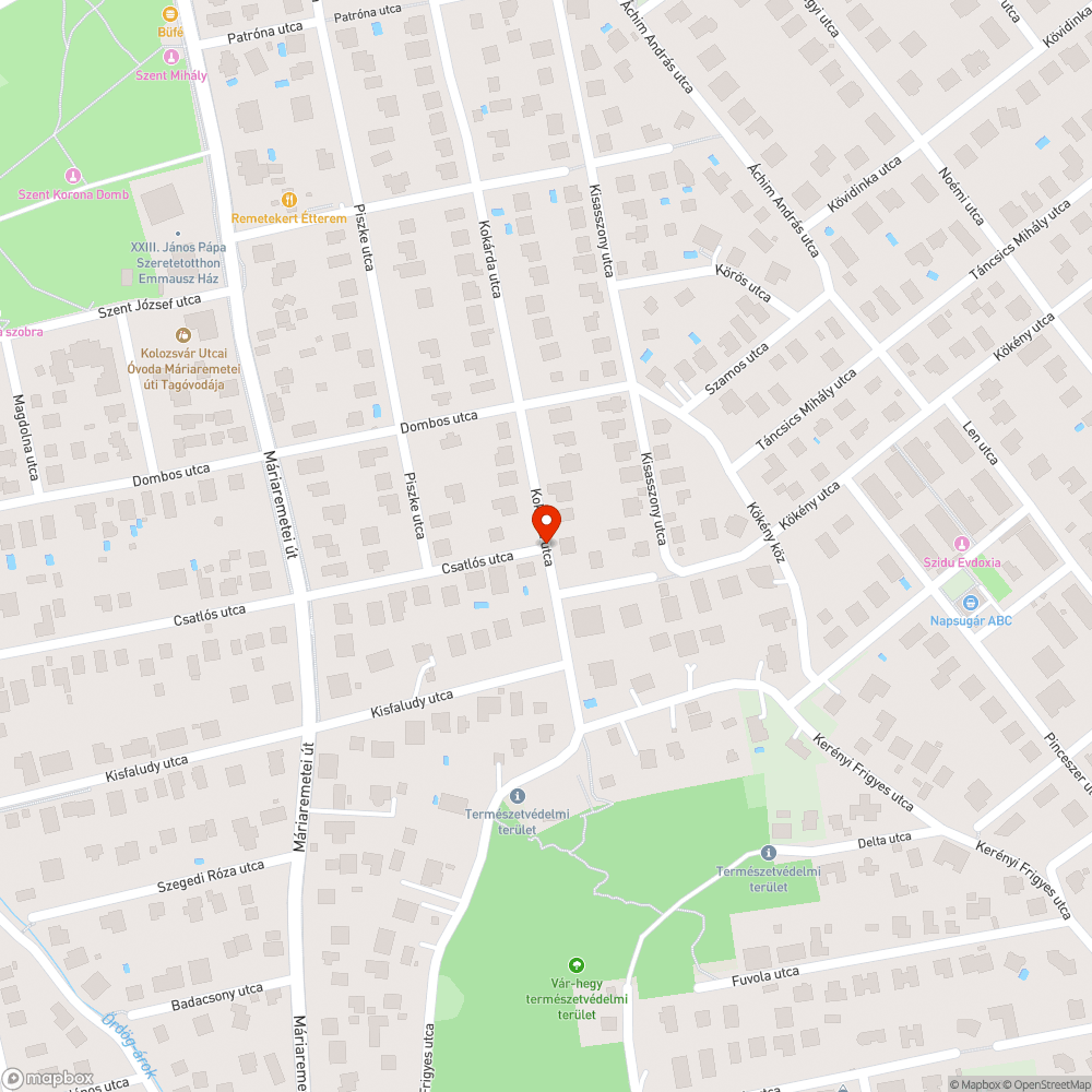 Kátyú a Kokárda úton bejelentés helye