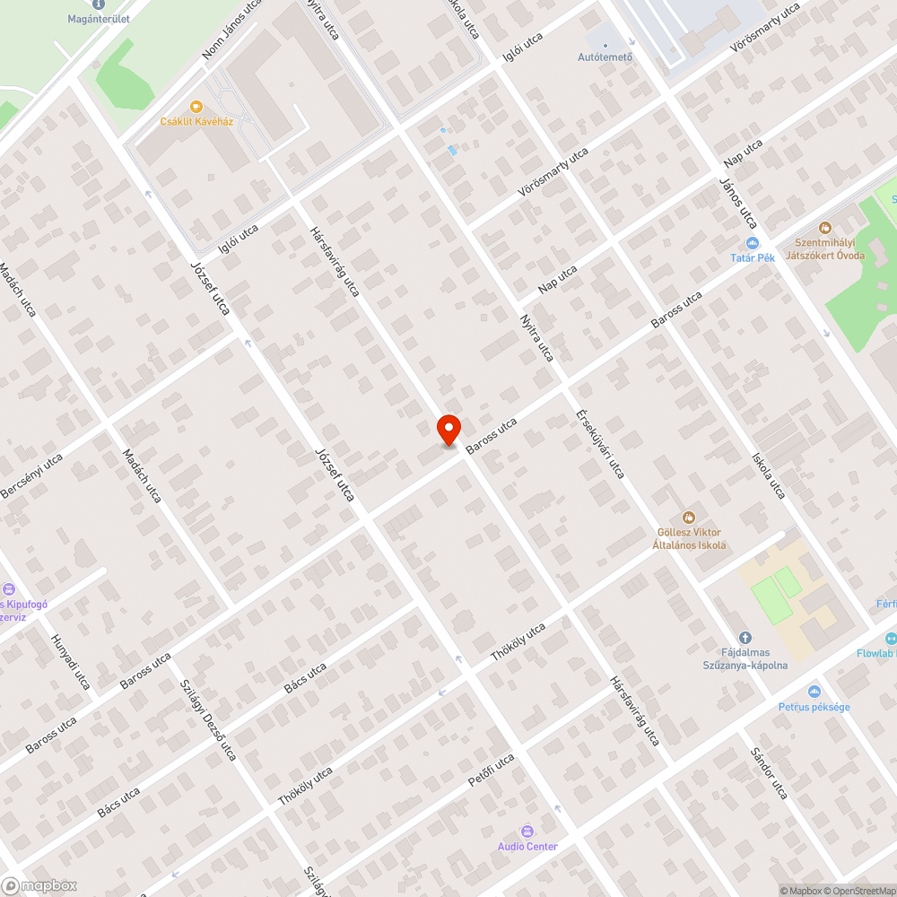 Beszakadt járda bejelentés helye