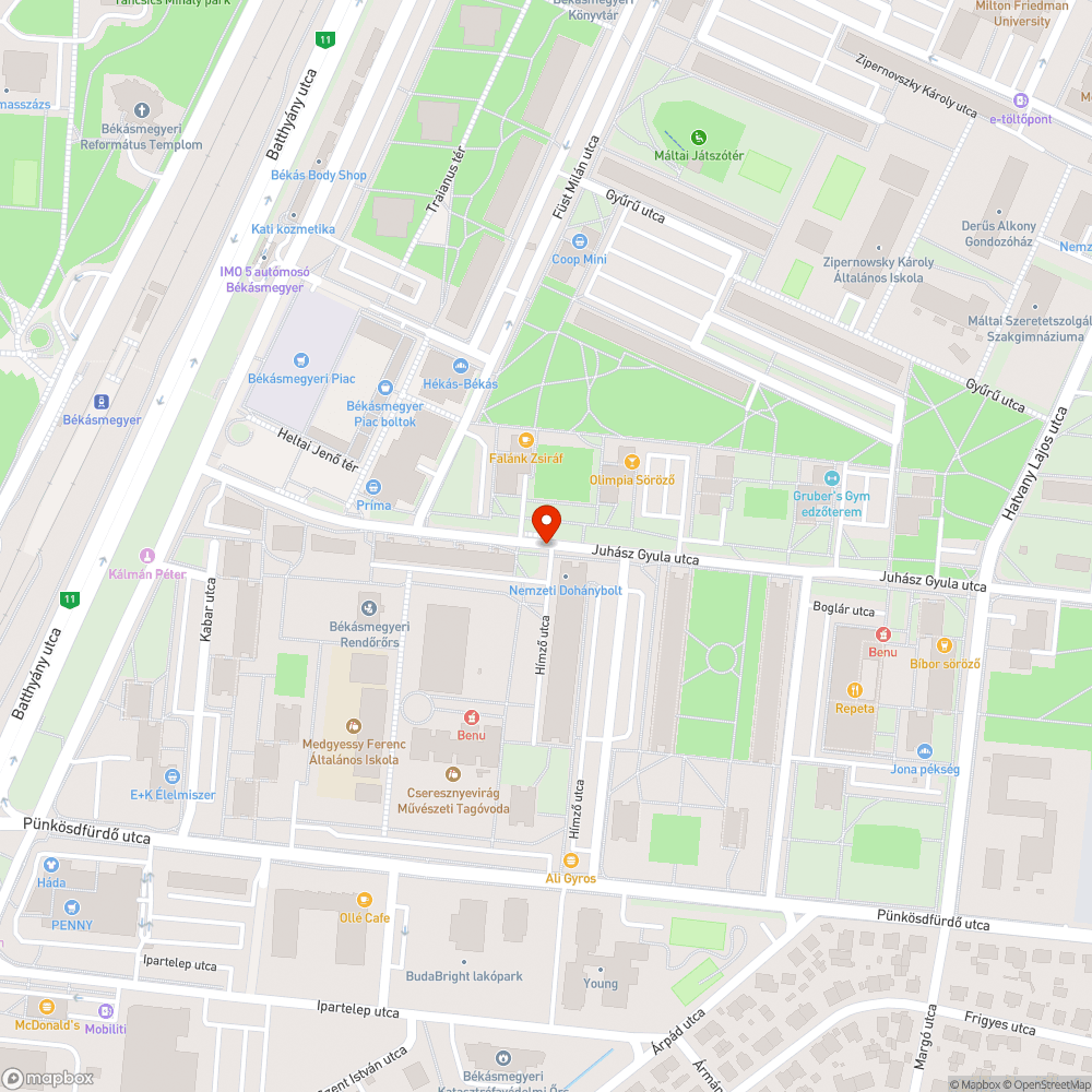 Málló tábla bejelentés helye