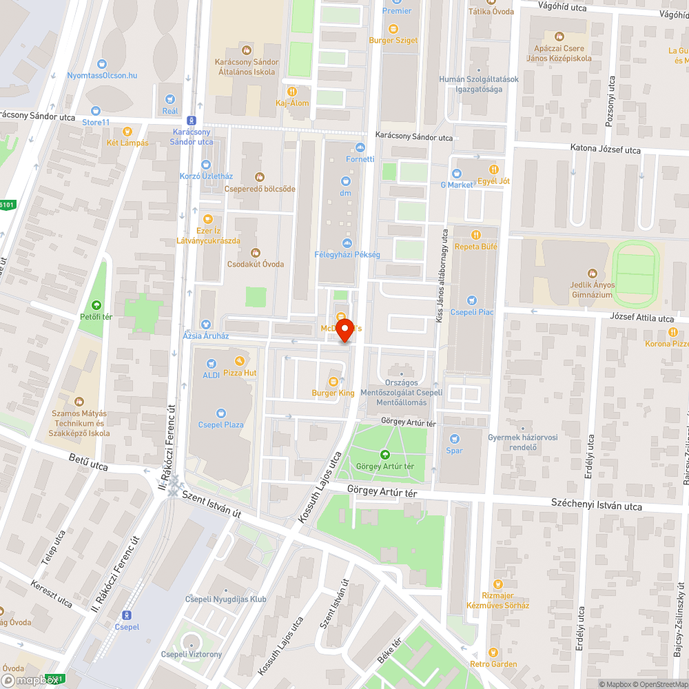 Roncs közterületen bejelentés helye