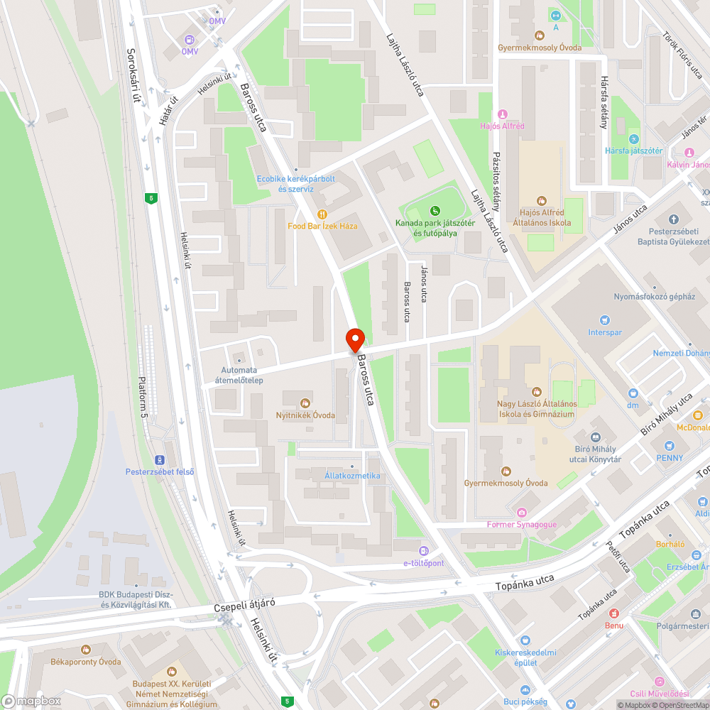 Csótánybanzáj bejelentés helye