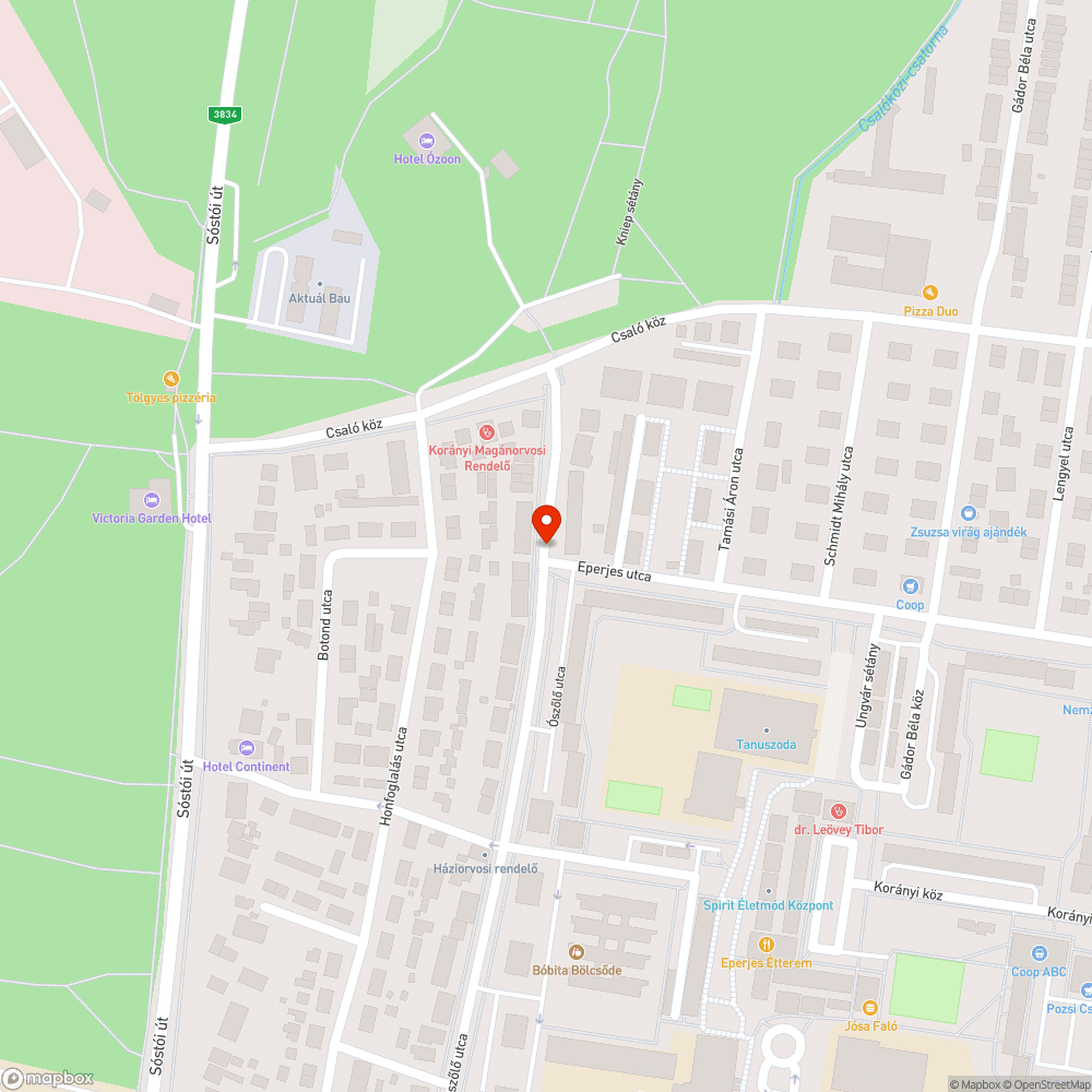 Elszáradt facsemete bejelentés helye