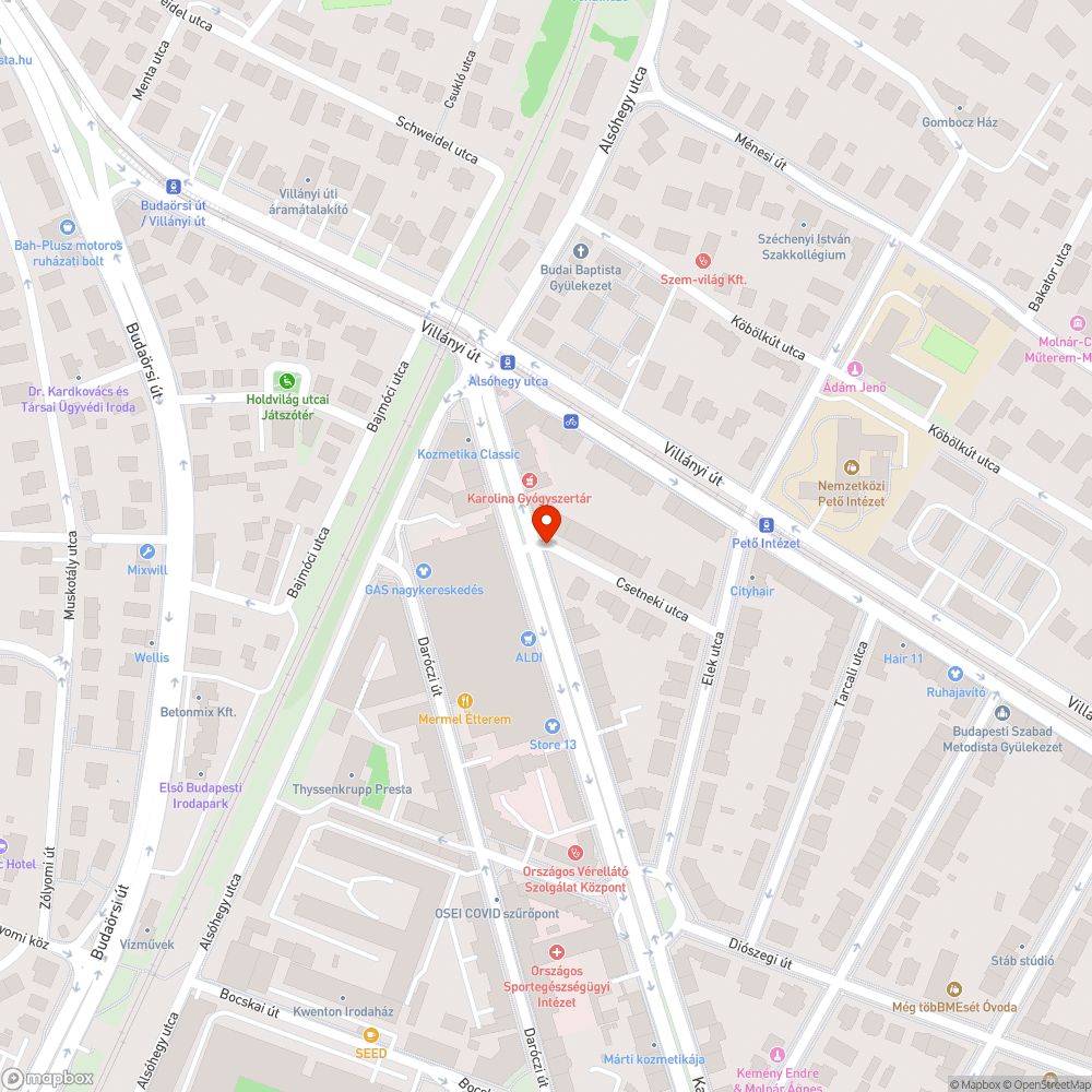 Kiszáradt fa bejelentés helye