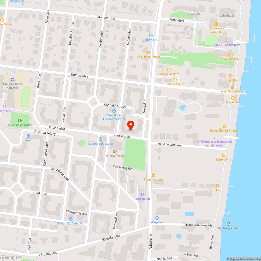 Kátyú a Vitorla utcában bejelentés helye