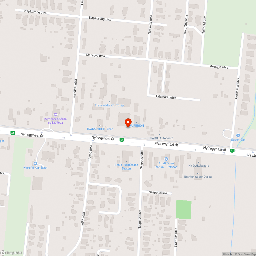 Fedett buszváró - Naspolya utca bejelentés helye