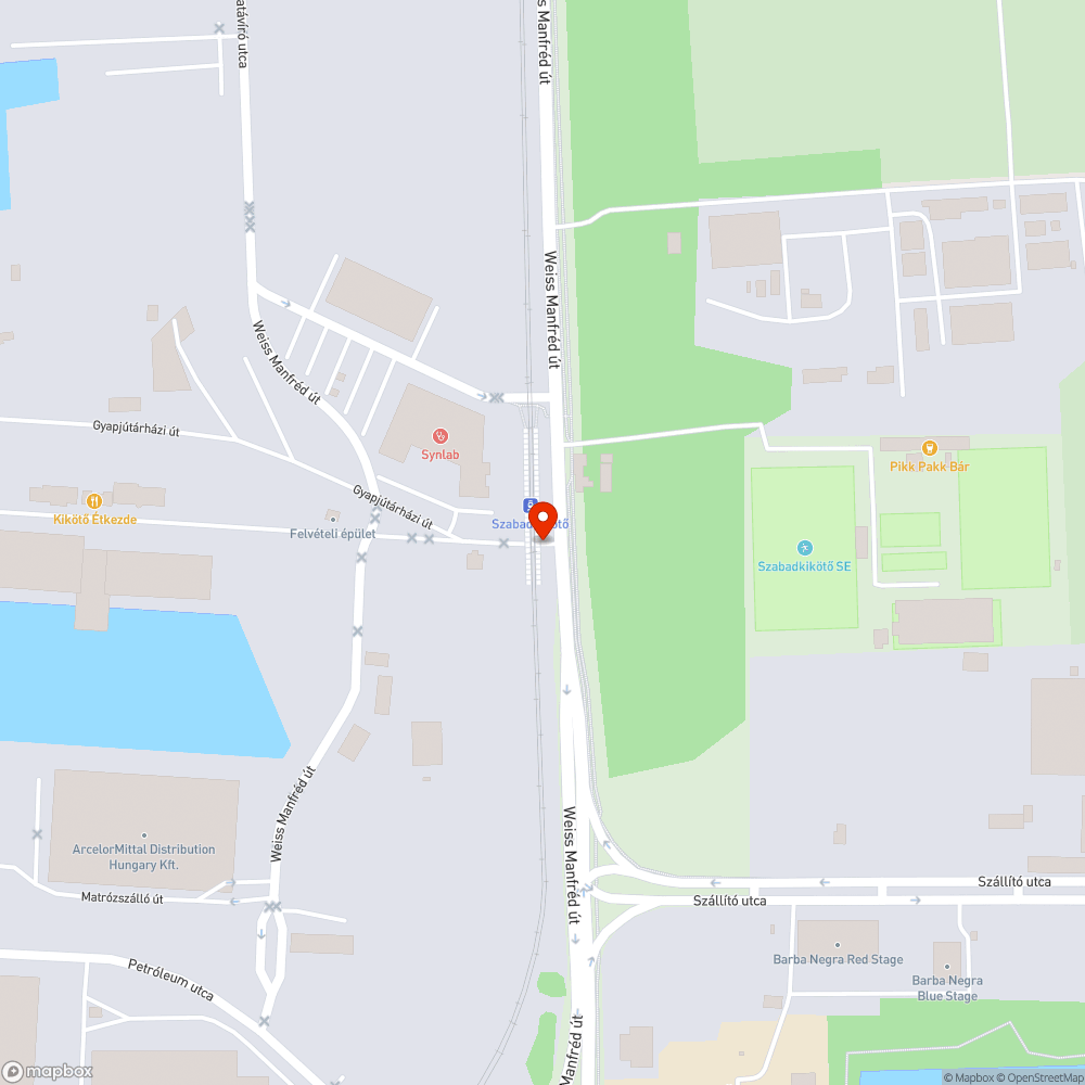 Leesett burkolatú sorompó bejelentés helye