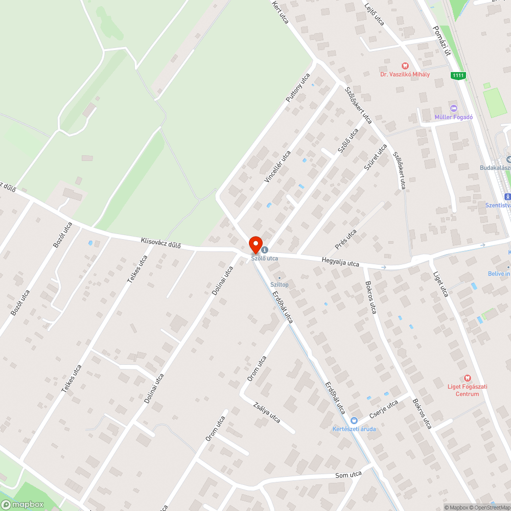 Egyszerű jobbkezes kereszteződés bejelentés helye