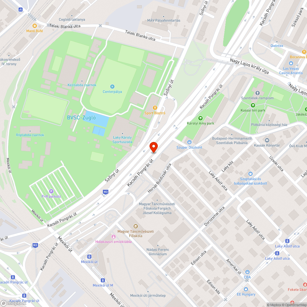 Úthibák bejelentés helye