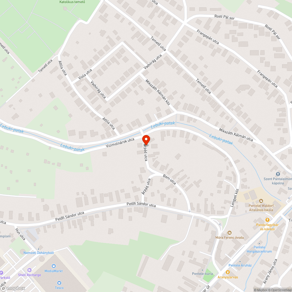 Kátyú bejelentés helye