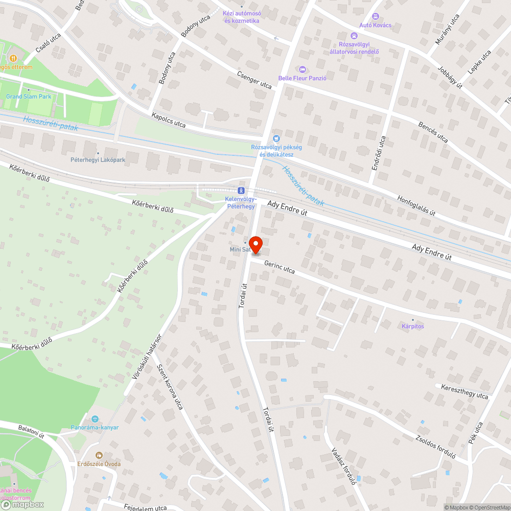 Kátyú bejelentés helye