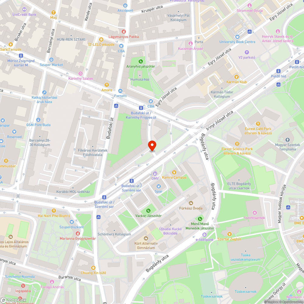 Egry - Irinyi sarkon szemét bejelentés helye