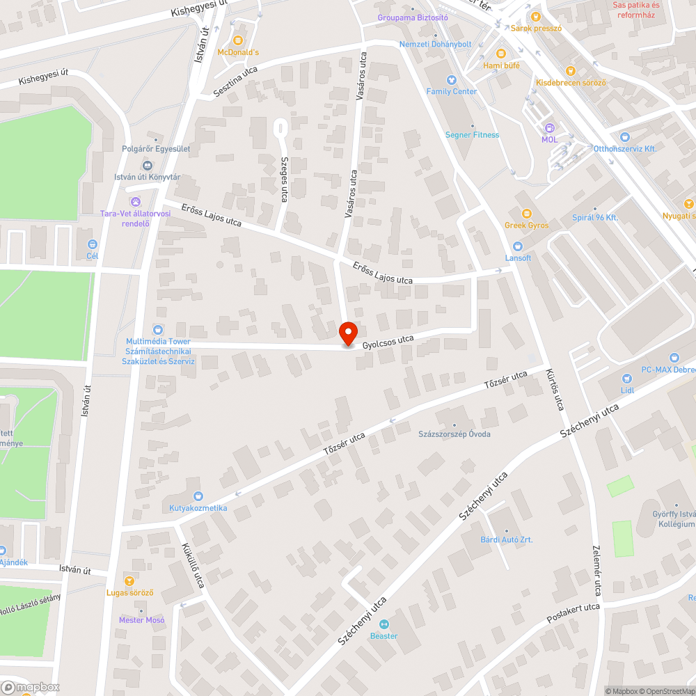 Kátyús út bejelentés helye