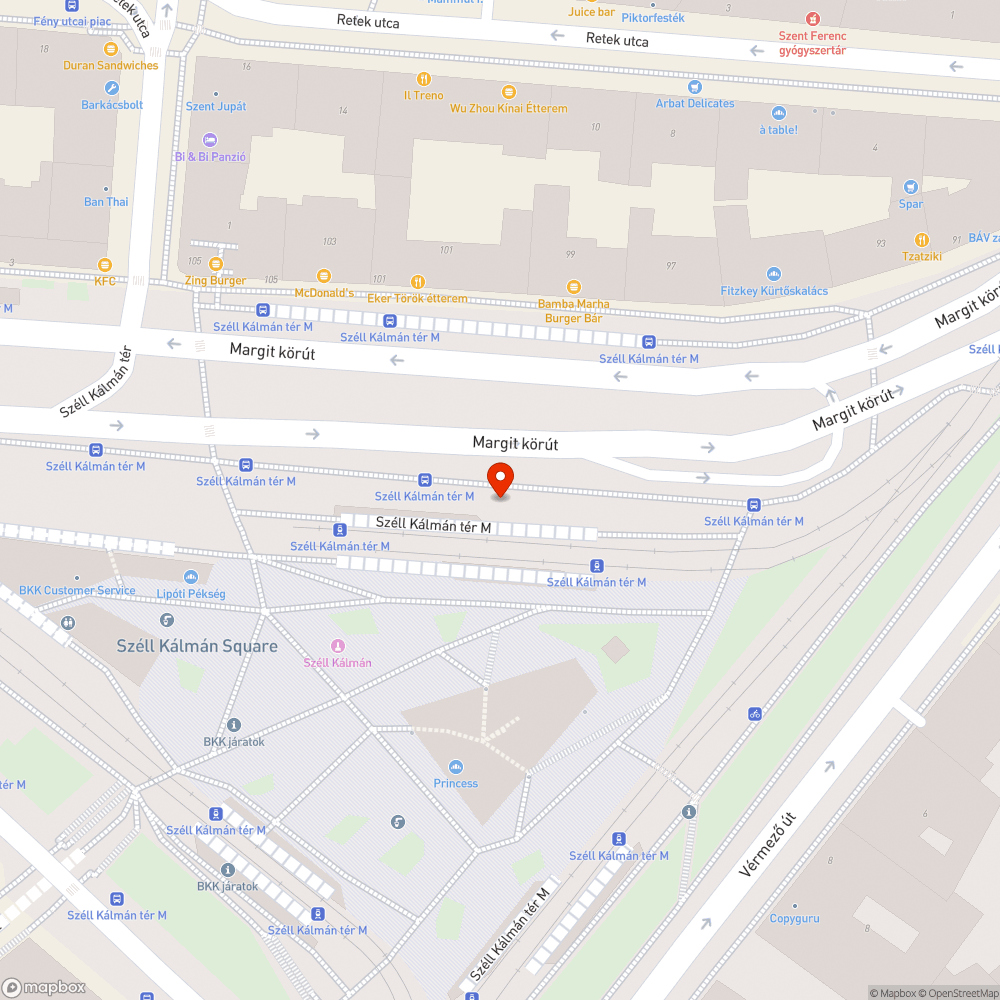 Törött pad bejelentés helye