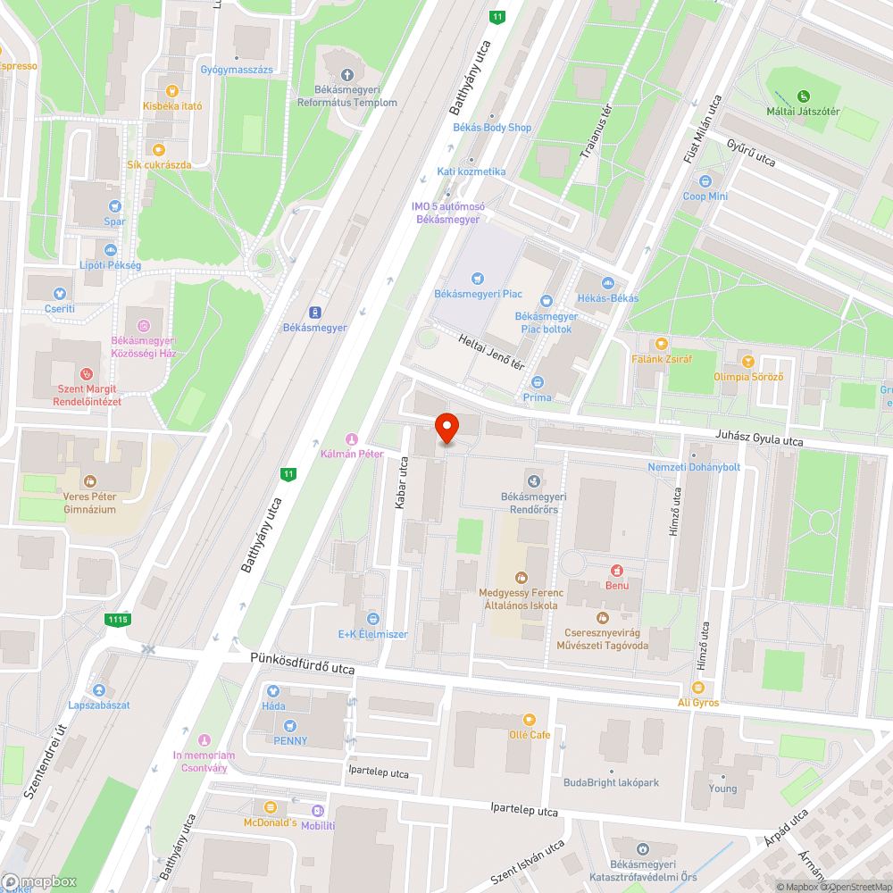 Kiégett lámpa bejelentés helye