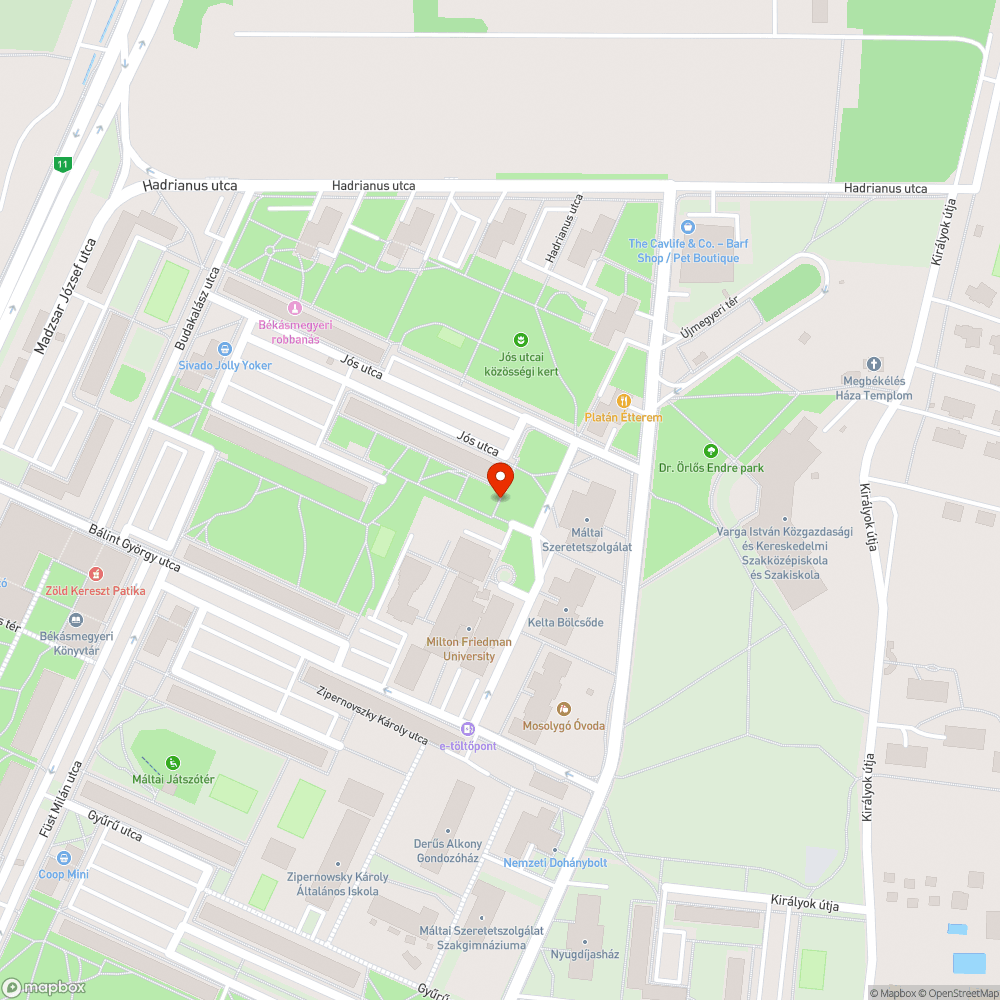 Eltűnt poller bejelentés helye