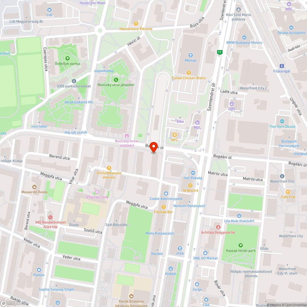 Kátyú és tönkrement burkolat bejelentés helye