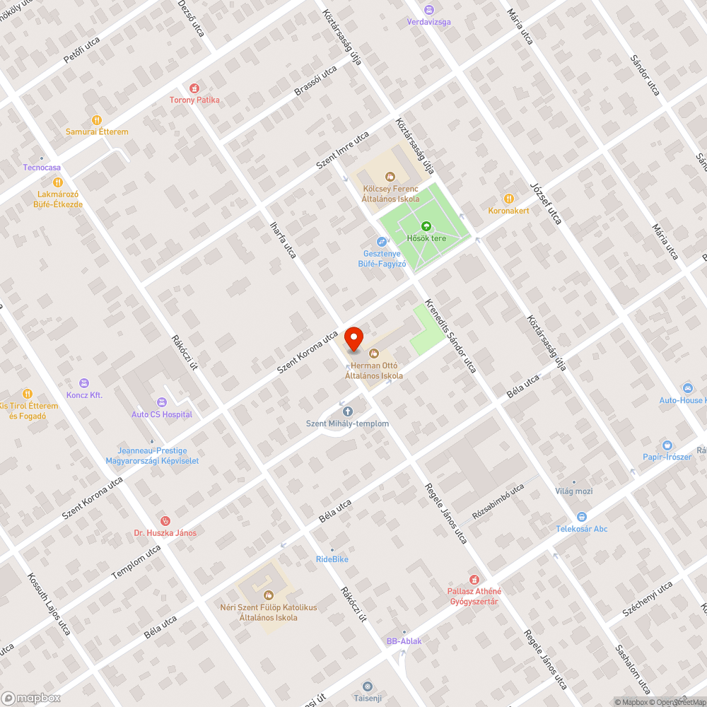 Balesetveszélyes kőpárkány bejelentés helye