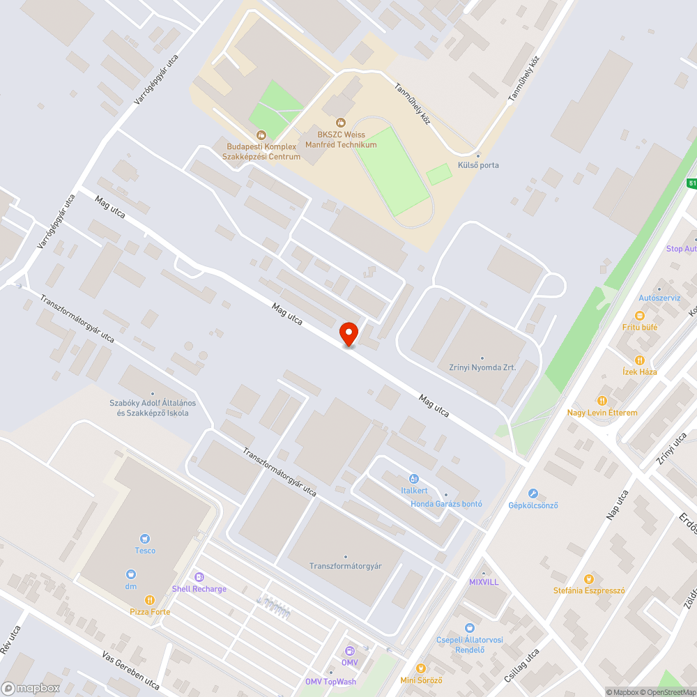 Gaztenger és szemétlerakat bejelentés helye