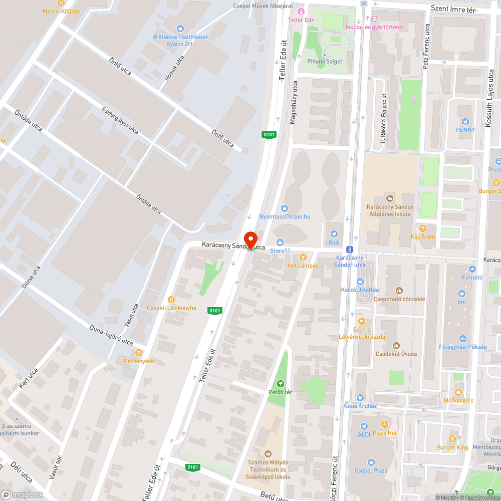 Félig kidőlt közlekedési tábla bejelentés helye