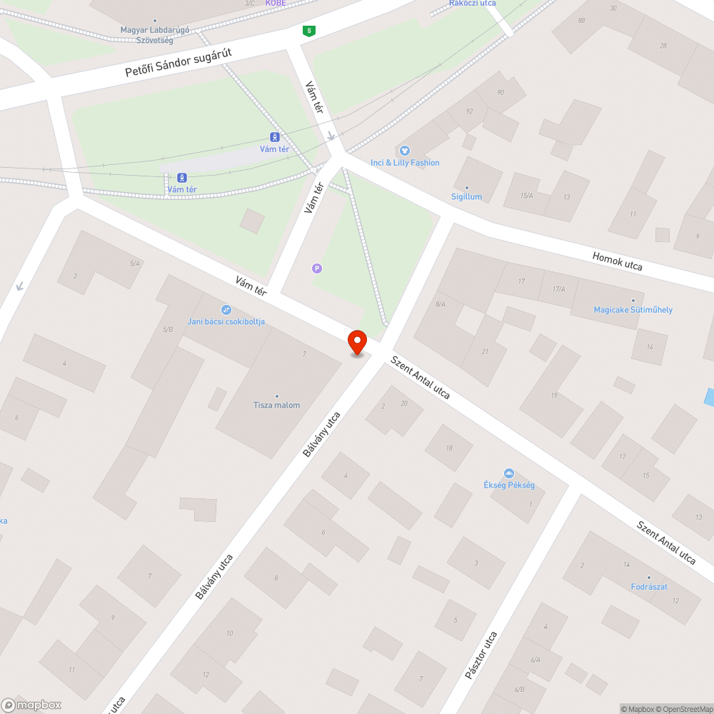 Felbukásveszélyes csonkok a járdán bejelentés helye