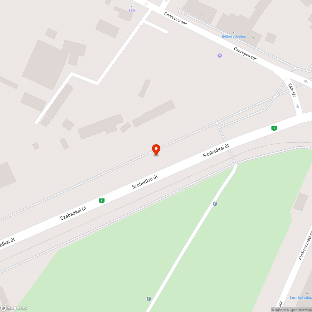 Kiszáradt fa bejelentés helye