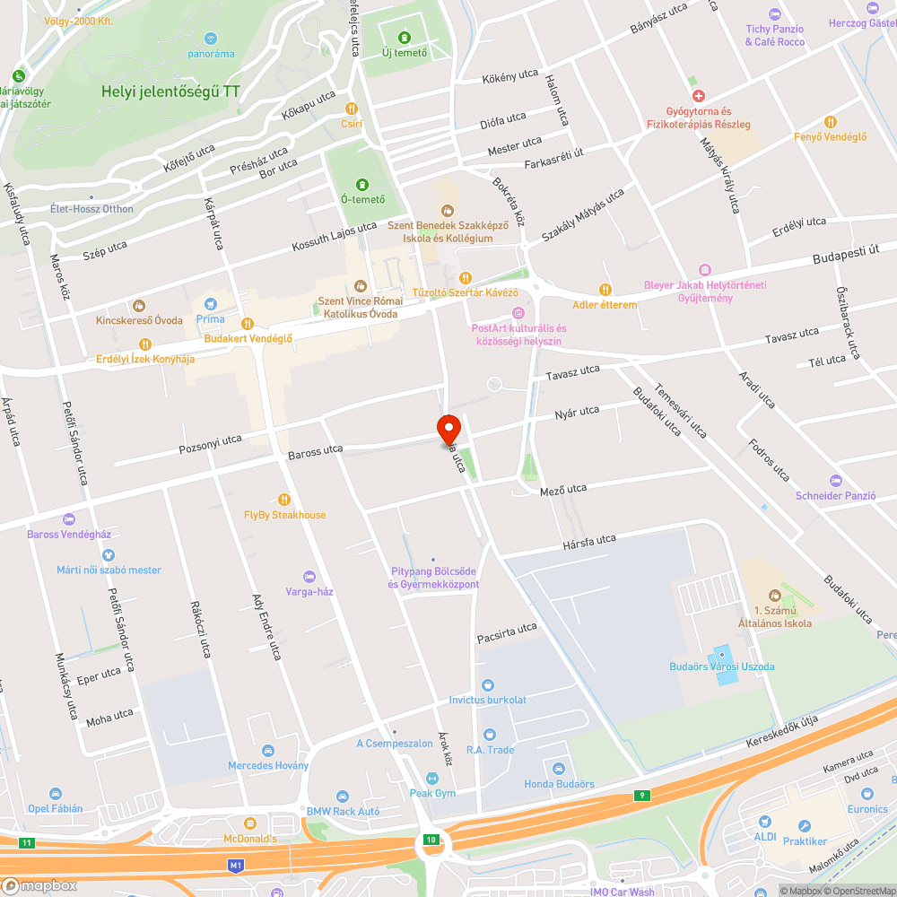 Megdőlt oszlop bejelentés helye