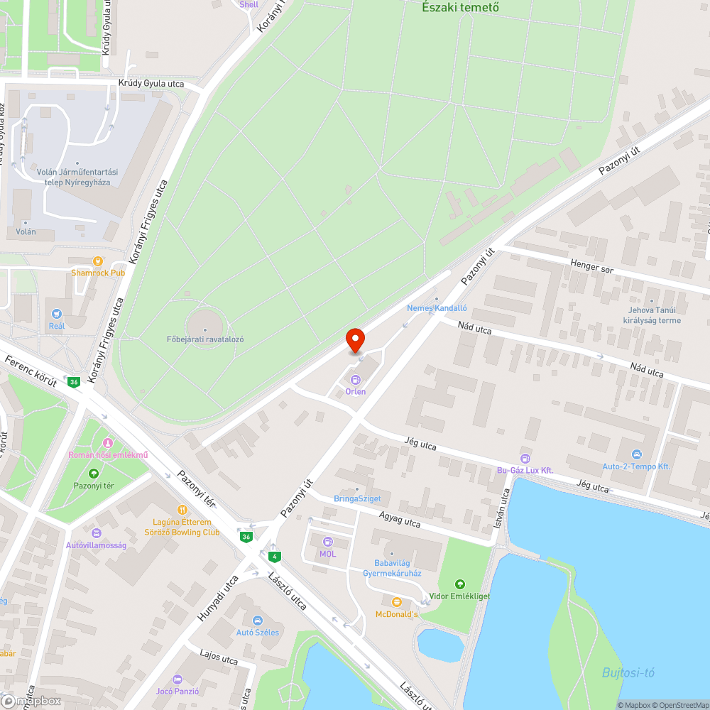 Tövig burkolat fák, púpos járda bejelentés helye