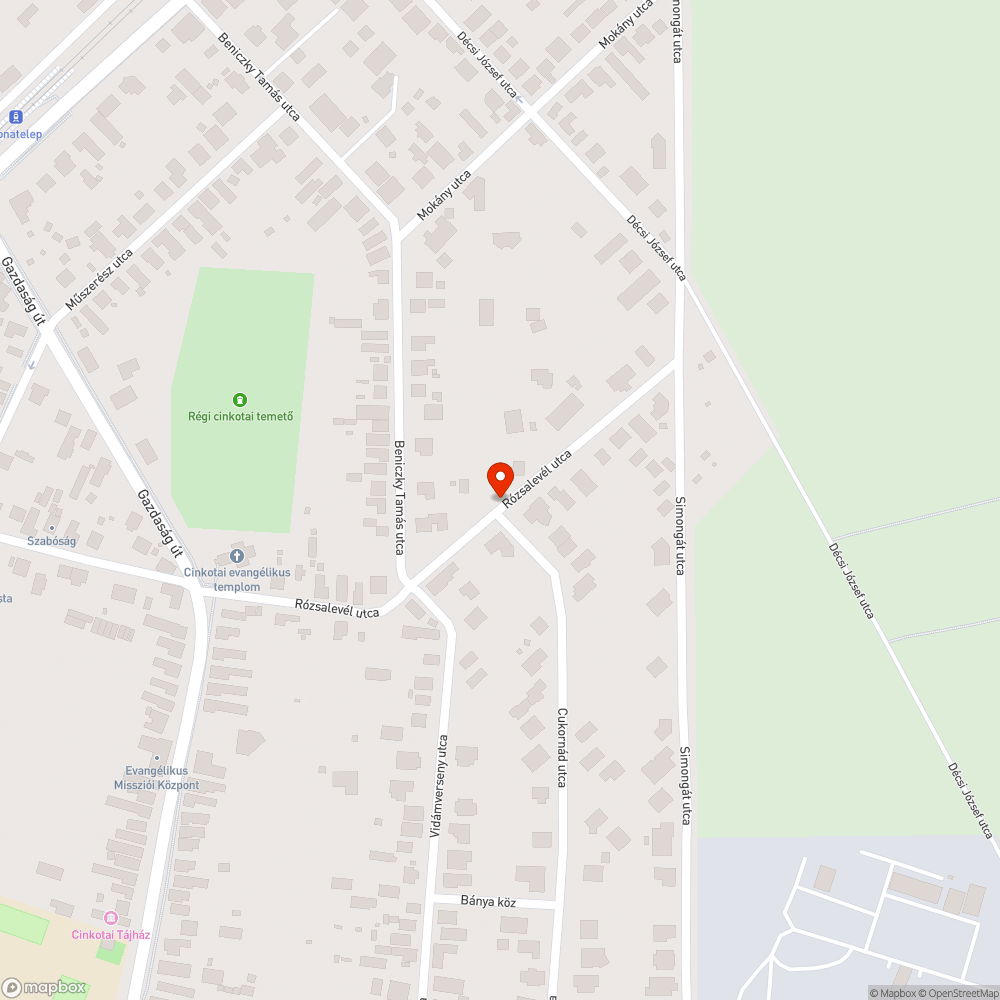 Beszakadt vízelvezető bejelentés helye