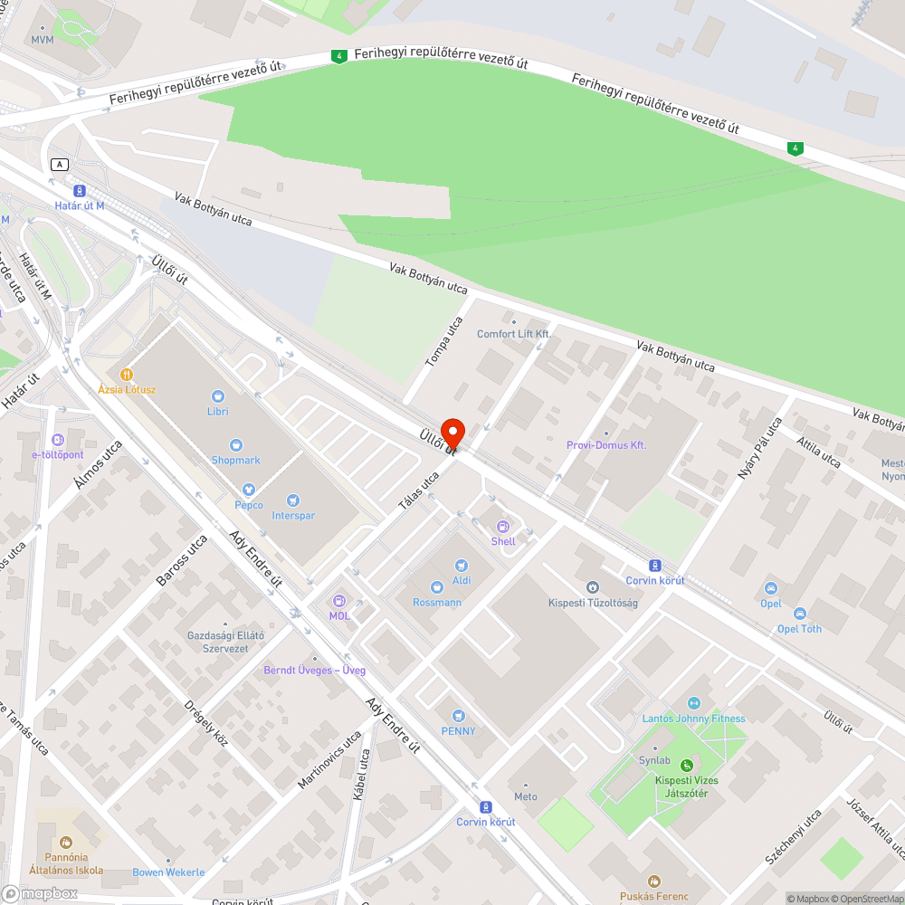 Eldőlő utca név tábla bejelentés helye