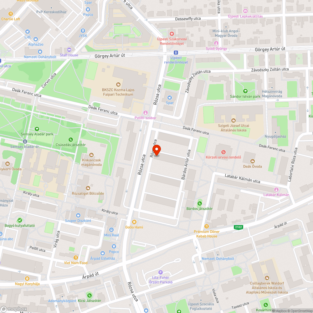 Az új világítás, illetve hiánya bejelentés helye